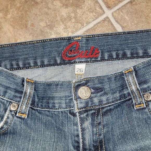 ☆ Blue Cult Vintage Stretch Flare Jeans Size 26 ☆ Made In USA ☆ - Picture 5 of 9
